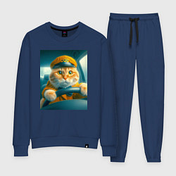 Женский костюм Рыжий кот опытный водитель - нейроарт