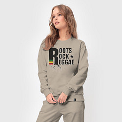 Костюм хлопковый женский Корни рок регги, цвет: миндальный — фото 2