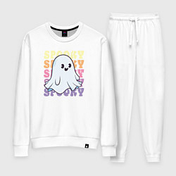 Костюм хлопковый женский Cute little spooky ghost, цвет: белый