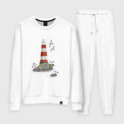 Женский костюм Маяк и чайки на берегу моря