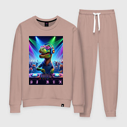 Костюм хлопковый женский DJ Rex - neon glow fantasy, цвет: пыльно-розовый