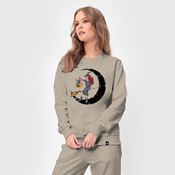 Костюм хлопковый женский Ведьмочка с тыквой, цвет: миндальный — фото 2