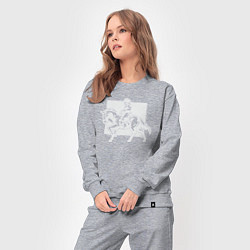 Костюм хлопковый женский Леди ковбой, цвет: меланж — фото 2