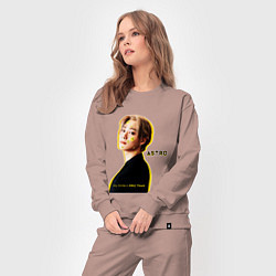 Костюм хлопковый женский Улыбка astro, цвет: пыльно-розовый — фото 2