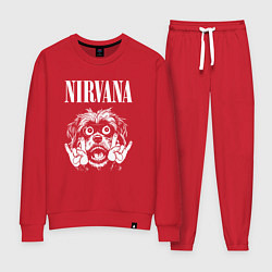 Костюм хлопковый женский Nirvana rock dog, цвет: красный