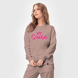 Костюм хлопковый женский Pink queen, цвет: пыльно-розовый — фото 2