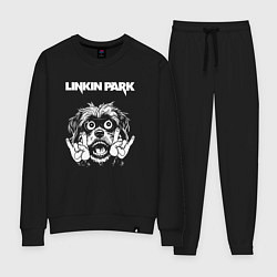Костюм хлопковый женский Linkin Park rock dog, цвет: черный
