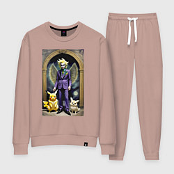 Женский костюм Крылатый клоун с Пикачу и котом - нейроарт