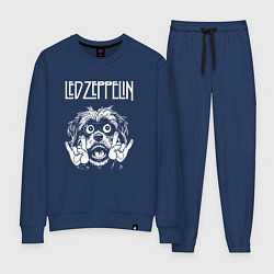 Костюм хлопковый женский Led Zeppelin rock dog, цвет: тёмно-синий