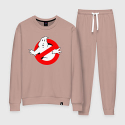 Костюм хлопковый женский Ghostbusters logo, цвет: пыльно-розовый