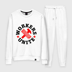 Костюм хлопковый женский Работники клавиатуры, цвет: белый