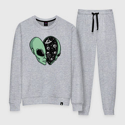 Костюм хлопковый женский Space alien, цвет: меланж