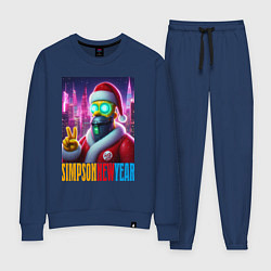 Костюм хлопковый женский Simpson new year - fantasy, цвет: тёмно-синий