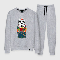 Костюм хлопковый женский Имперская матрёшка, цвет: меланж