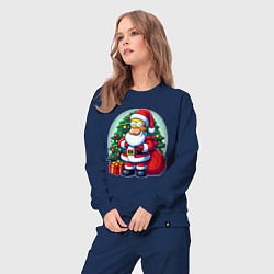 Костюм хлопковый женский Santa Simpson - ai art, цвет: тёмно-синий — фото 2