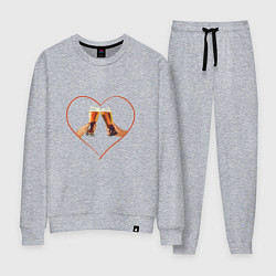 Костюм хлопковый женский Пиво и любовь, цвет: меланж