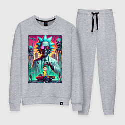 Костюм хлопковый женский Рик подарил Морти автомобиль - нейроарт, цвет: меланж