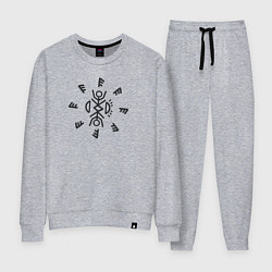 Костюм хлопковый женский Таинственный амулет Извне, цвет: меланж