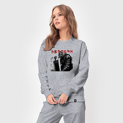 Костюм хлопковый женский Берсерк Гатс с мечом, цвет: меланж — фото 2
