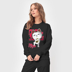 Костюм хлопковый женский Турбо бабка, цвет: черный — фото 2