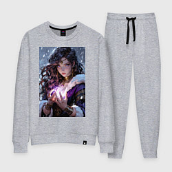 Женский костюм Прекрасная девушка-маг накладывает чары