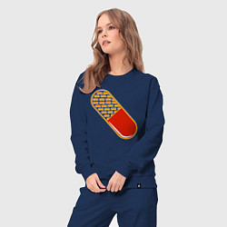 Костюм хлопковый женский Таблетка, цвет: тёмно-синий — фото 2