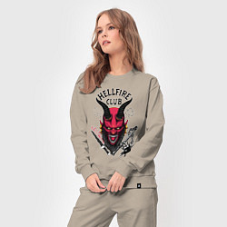 Костюм хлопковый женский Hellfire club demon, цвет: миндальный — фото 2