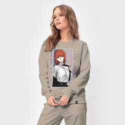 Костюм хлопковый женский Человек-бензопила Макима в костюме, цвет: миндальный — фото 2