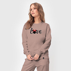 Костюм хлопковый женский Love Минни - парный товар, цвет: пыльно-розовый — фото 2