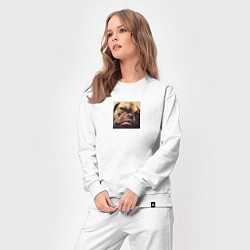 Костюм хлопковый женский Сердитый Песик, цвет: белый — фото 2