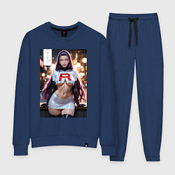 Костюм хлопковый женский Джесси Команда R Покемон, цвет: тёмно-синий