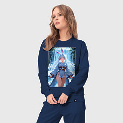 Костюм хлопковый женский Зайка в гармонии с природой, цвет: тёмно-синий — фото 2