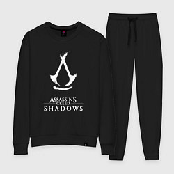 Костюм хлопковый женский Assassins creed - shadows white, цвет: черный