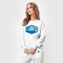 Костюм хлопковый женский Северный мишка, цвет: белый — фото 2