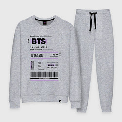 Костюм хлопковый женский Bts ticket, цвет: меланж