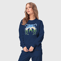 Костюм хлопковый женский Башкирский медведь, цвет: тёмно-синий — фото 2