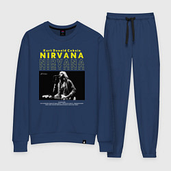 Костюм хлопковый женский Курт Кобейн Nirvana, цвет: тёмно-синий