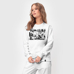 Костюм хлопковый женский Блич арт, цвет: белый — фото 2