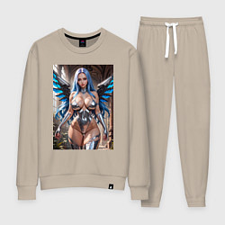 Женский костюм Девушка с киберимплантами крыльев