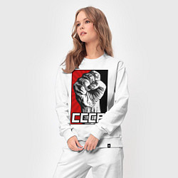 Костюм хлопковый женский СССР - кулак коммунизма, цвет: белый — фото 2