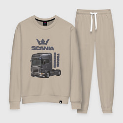 Костюм хлопковый женский Скания truck driver, цвет: миндальный