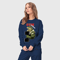 Костюм хлопковый женский GYM fitness - crocodile, цвет: тёмно-синий — фото 2