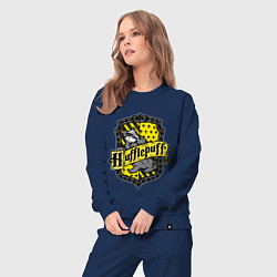 Костюм хлопковый женский Hufflepuff emblem, цвет: тёмно-синий — фото 2