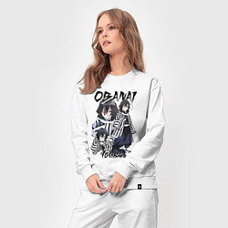 Костюм хлопковый женский Клинок рассекающий демонов Obanai Iguro, цвет: белый — фото 2