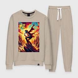 Костюм хлопковый женский Mick Jagger -mountain fantasy, цвет: миндальный