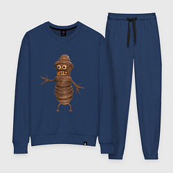 Женский костюм Сartoon worm character brown