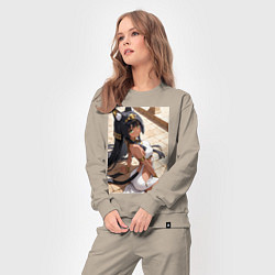 Костюм хлопковый женский Сфинкс в древнем Египте, цвет: миндальный — фото 2