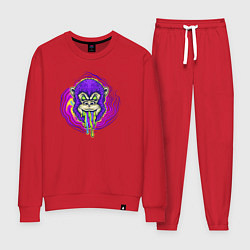Костюм хлопковый женский Purple monkey, цвет: красный