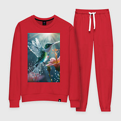 Женский костюм Колибри летает у цветка