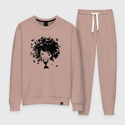 Костюм хлопковый женский Милая весенняя девчонка, цвет: пыльно-розовый